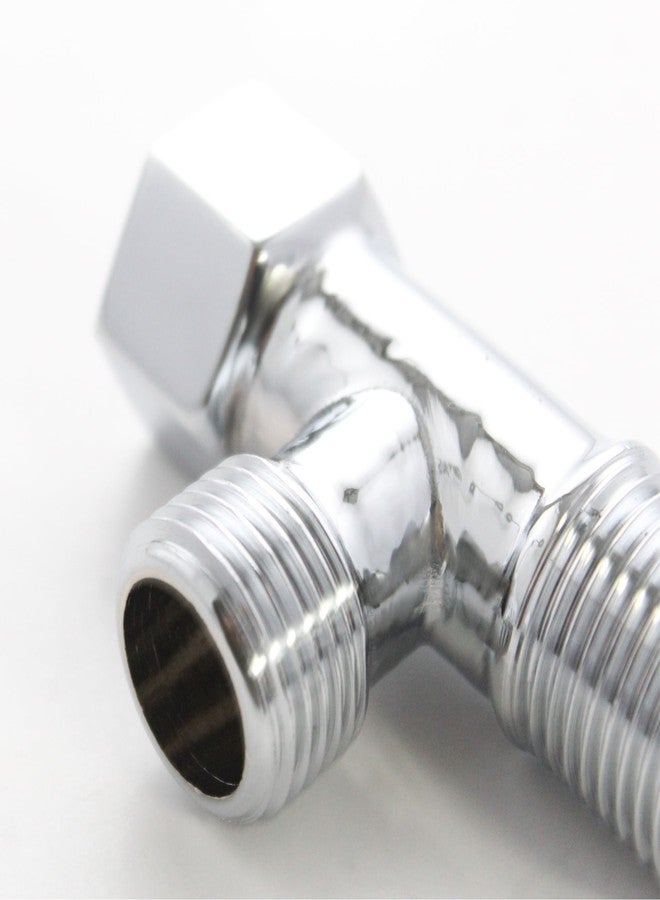 KINIK Chrome Plated Brass Tee Fitting Coupling with Male and Female Thread Connector Adapter (1/2 Inch) - Durable T-Type Pipe Connector for Water, Plumbing, and Industrial Applications - Image 4